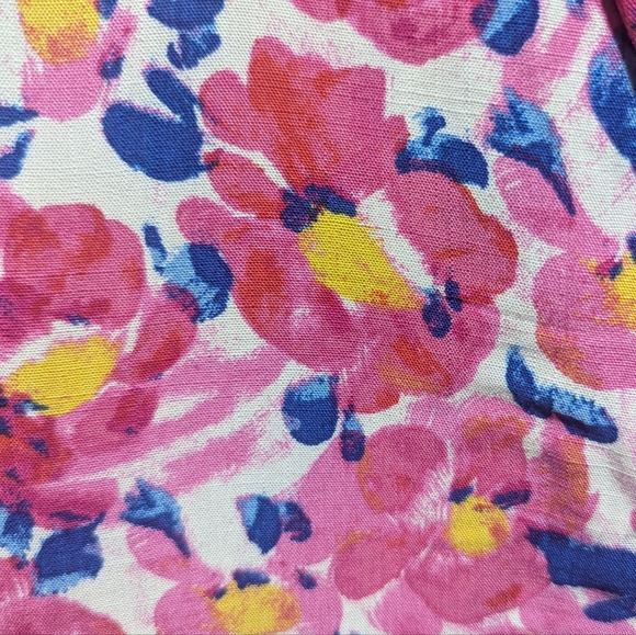 Time And Tru Women's shirt flower ruffle tank Sleeveless M (8-10) W-303 - Picture 5 of 7